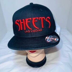 Sheets Las Vegas Black and Red embroidery Cap